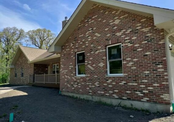 Masonry Brick with Limestone Sills Home Bensenville