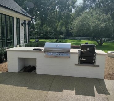 Outdoor Kitchen Built with Masonry Brick Wayne