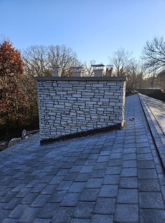 Veneer Stone Chimney replacement Burr Ridge